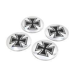 4pcs Cross Car Wheel Center Hub Cap Caps Badge Sticker Decal 60mm