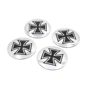 4pcs Cross Car Wheel Center Hub Cap Caps Badge Sticker Decal 60mm