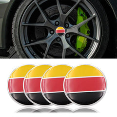4pcs German Flag Emblem Car Wheel Center Hub Cap Caps Badge Sticker Decal 60mm