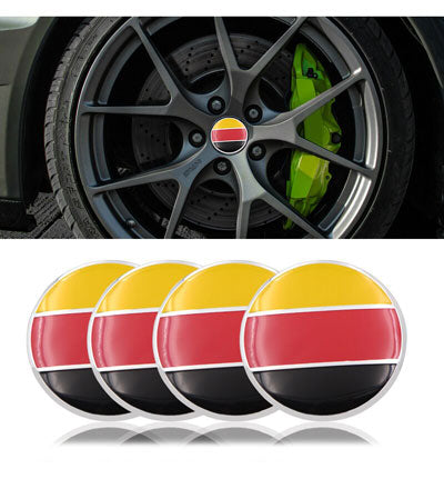 4pcs German Flag Emblem Car Wheel Center Hub Cap Caps Badge Sticker Decal 60mm