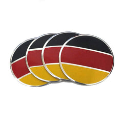 4pcs German Flag Emblem Car Wheel Center Hub Cap Caps Badge Sticker Decal 60mm
