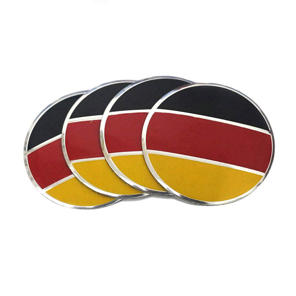 4pcs German Flag Emblem Car Wheel Center Hub Cap Caps Badge Sticker Decal 60mm