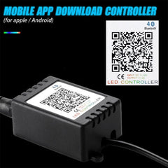 4pcs Mobile App RGB Raptor Style LED Lamp Front Grill Light Kit