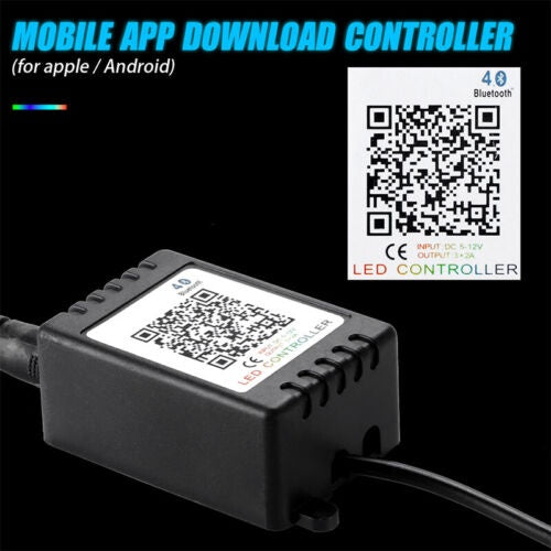 4pcs Mobile App RGB Raptor Style LED Lamp Front Grill Light Kit