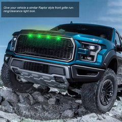4pcs Mobile App RGB Raptor Style LED Lamp Front Grill Light Kit