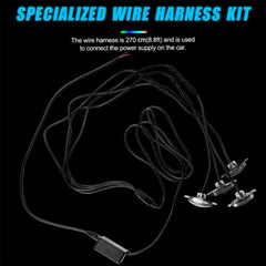 4pcs Mobile App RGB Raptor Style LED Lamp Front Grill Light Kit