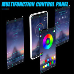 4pcs Mobile App RGB Raptor Style LED Lamp Front Grill Light Kit