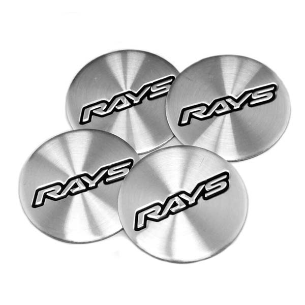 4pcs Rays Silver Emblem Car Wheel Center Hub Cap Caps Badge Sticker Decal 60mm