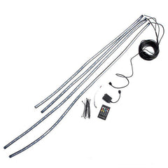 4pcs RGB LED Car Tube Strip Underglow Body Neon Light With Wireless Remote