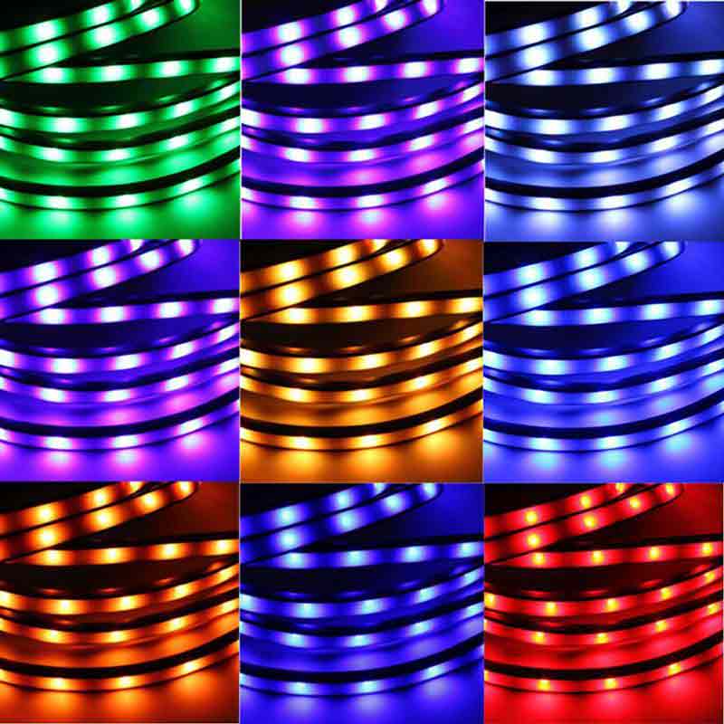 4pcs RGB LED Car Tube Strip Underglow Body Neon Light With Wireless Remote