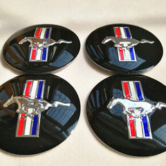 4pcs Running Horse Emblem Car Wheel Center Hub Cap Caps Badge Sticker Decal 60mm