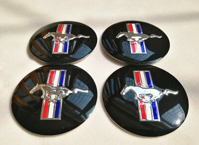 4pcs Running Horse Emblem Car Wheel Center Hub Cap Caps Badge Sticker Decal 60mm