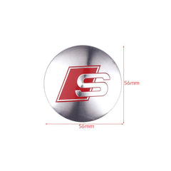 4pcs S Line Logo Emblem Car Wheel Center Hub Cap Caps Badge Sticker Decal 60mm