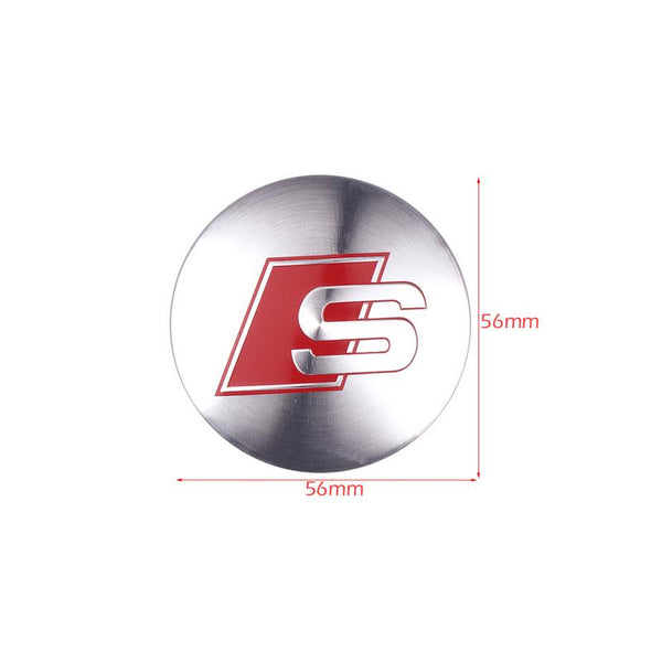 4pcs S Line Logo Emblem Car Wheel Center Hub Cap Caps Badge Sticker Decal 60mm