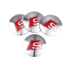 4pcs S Line Logo Emblem Car Wheel Center Hub Cap Caps Badge Sticker Decal 60mm