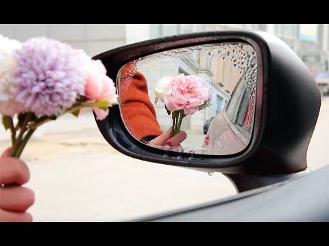 4pcs Set Car Rear-View Mirror Waterproof PET Material Anti Fog Film For All Vehicles