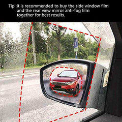 4pcs Set Car Rear-View Mirror Waterproof PET Material Anti Fog Film For All Vehicles