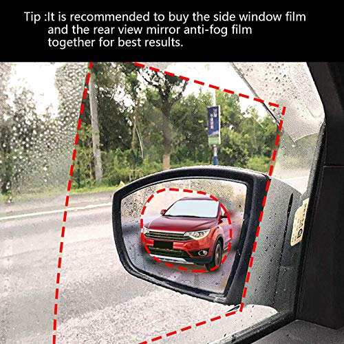 4pcs Set Car Rear-View Mirror Waterproof PET Material Anti Fog Film For All Vehicles