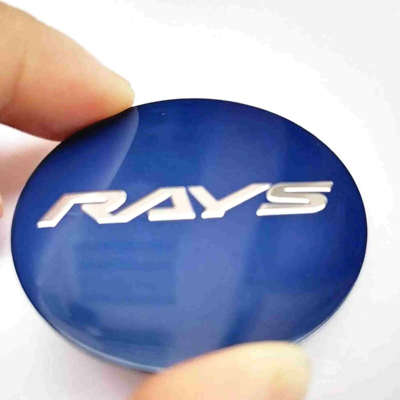 4pcs Silver Rays Logo On Blue Background Emblem Car Wheel Center Hub Cap Caps Badge Sticker Decal 60mm