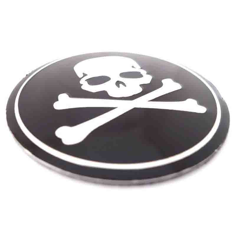4pcs Skull Cross Emblem Car Wheel Center Hub Cap Caps Badge Sticker Decal 60mm