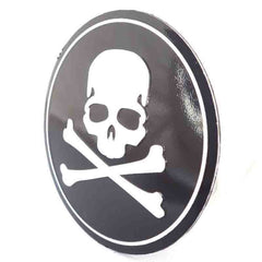 4pcs Skull Cross Emblem Car Wheel Center Hub Cap Caps Badge Sticker Decal 60mm