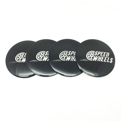 4pcs Speed Wheels Emblem Car Wheel Center Hub Cap Caps Badge Sticker Decal 60mm