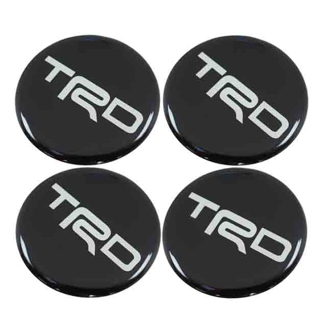 4pcs TRD Car Wheel Center Hub Cap Caps Badge Sticker Decal 60mm