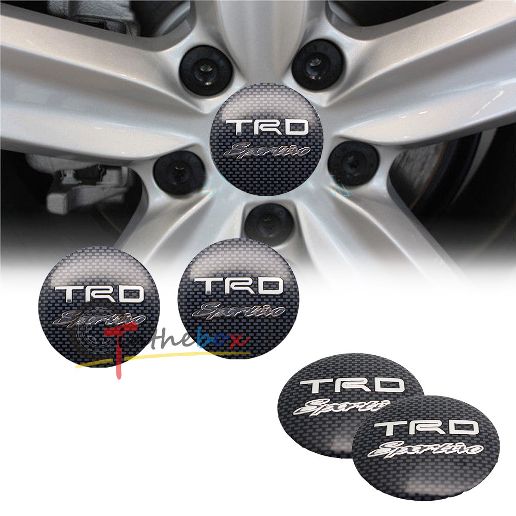 4pcs TRD Sportivo Emblem Car Wheel Center Hub Cap Caps Badge Sticker Decal 60mm