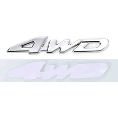 Car 3D 4WD Logo 4 Wheel Drive Emblem Badge Detor Sticker Decal Metal Chrome