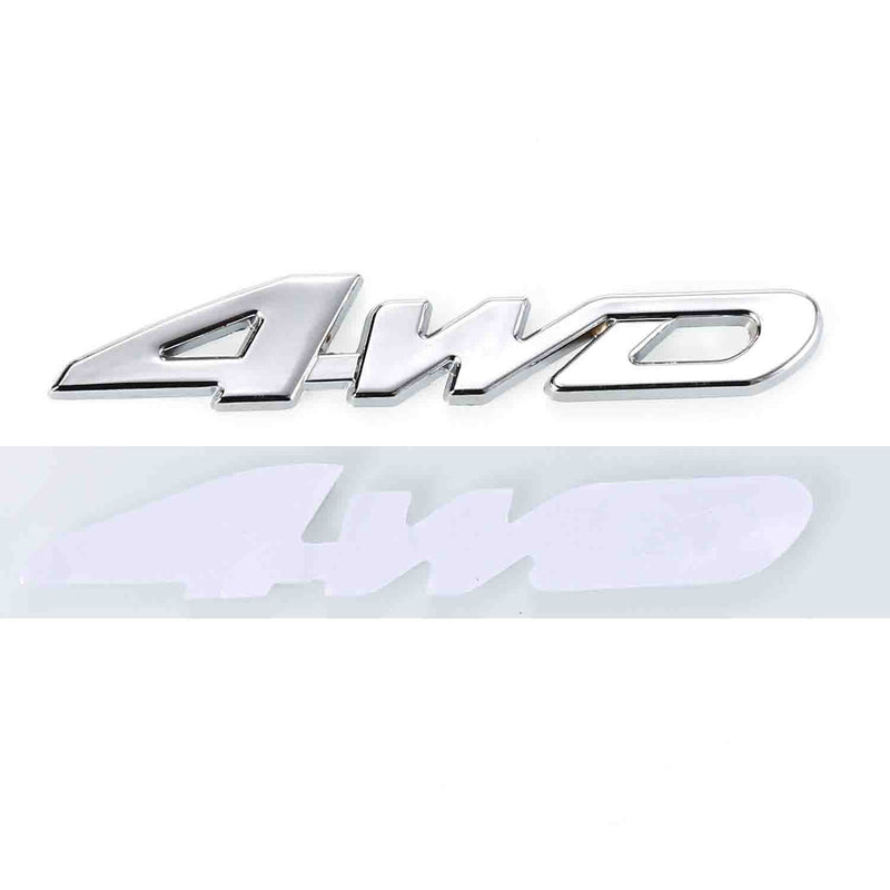 Car 3D 4WD Logo 4 Wheel Drive Emblem Badge Detor Sticker Decal Metal Chrome
