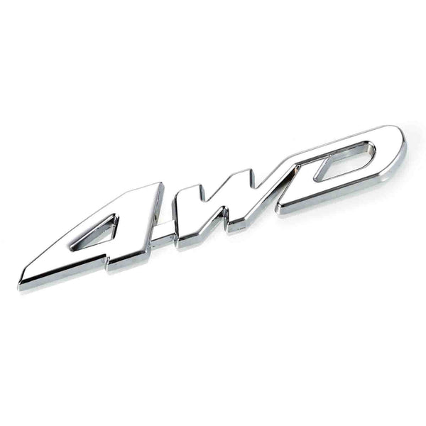 Car 3D 4WD Logo 4 Wheel Drive Emblem Badge Detor Sticker Decal Metal Chrome