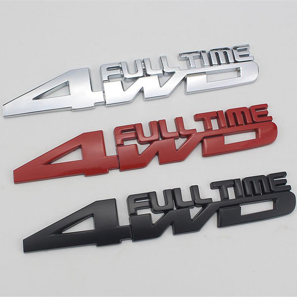 1pc BLACK 4WD Full Time Jeep Off Road Mania Badge Emblem Metal Alloy Decal Sticker Logo