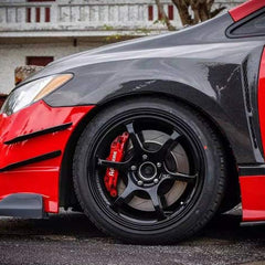 4x Matte Carbon Car Bumper Lip Fins Canards Splitter Diffuser Valence Spoiler Lip