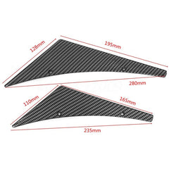 4x Matte Carbon Car Bumper Lip Fins Canards Splitter Diffuser Valence Spoiler Lip