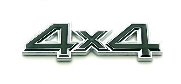 4X4 Black & Chrome Jeep Off Road Mania Badge Emblem Metal Alloy Decal Sticker Logo