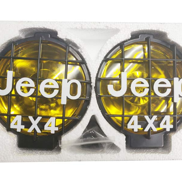 6inch 2Pcs Yellow 55W Offroad Fog Light Lamp Halogen H3 Bulb 4x4 Spotlights Lights Work Driving Head Lights For Car SUV