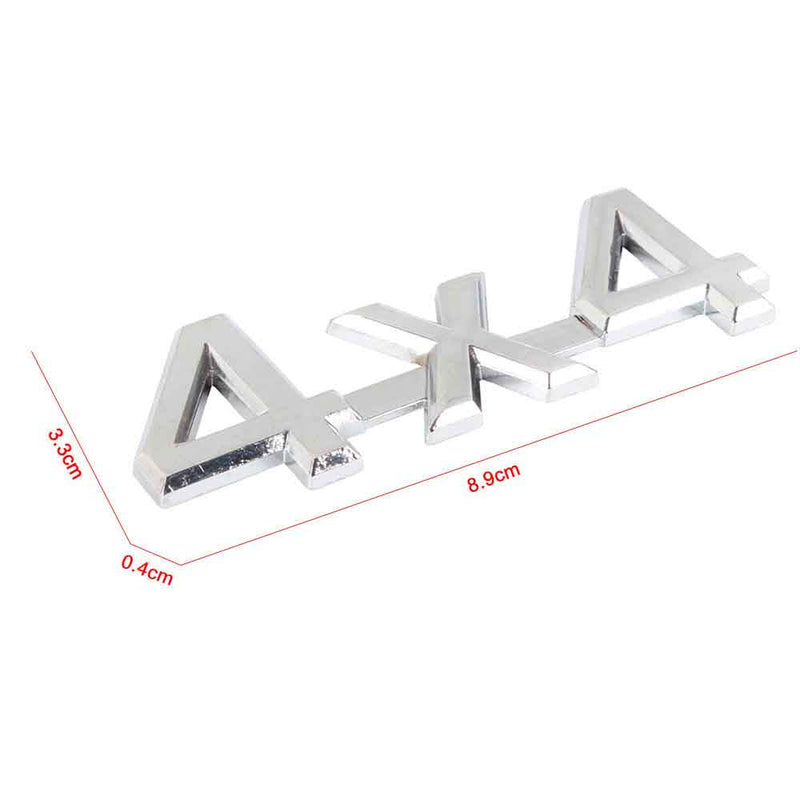 Car Metal Silver 4x4 Logo 3D Decal Badge Emblems Sticker Auto Number Stickers