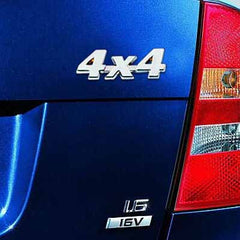 Car Metal Silver 4x4 Logo 3D Decal Badge Emblems Sticker Auto Number Stickers