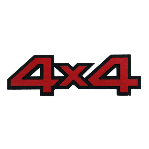 4X4 Red & Black Jeep Off Road Mania Badge Emblem Metal Alloy Decal Sticker Logo