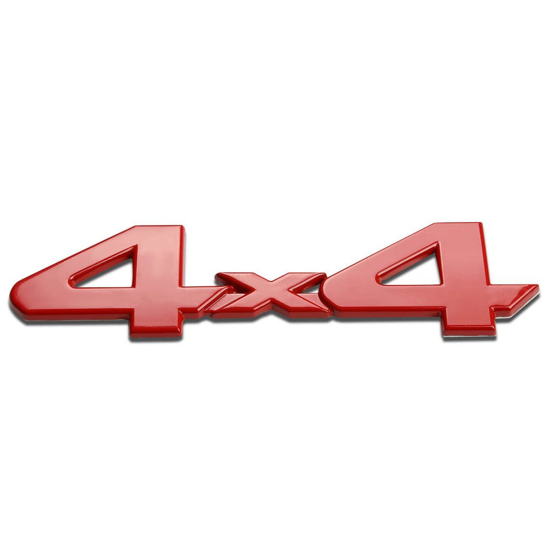 3D 4x4 Red Badge Emblem Metal Alloy Decal Sticker Logo.