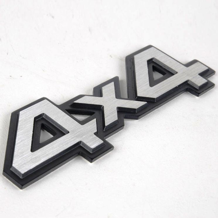 4X4 Silver & Black Jeep Off Road Mania Badge Emblem Metal Alloy Decal Sticker Logo