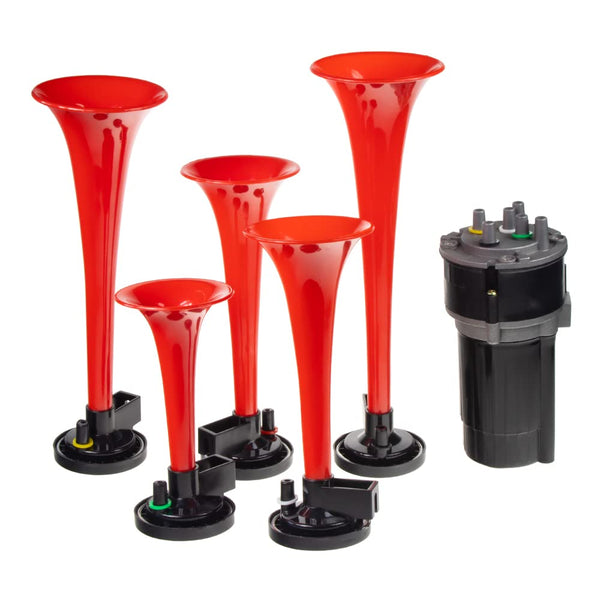 5 Pipe The Godfather Stebel Pressure Twin Air Horn Universal for Cars, Trucks, Boats, ATVS, Motorcycles and Scooters