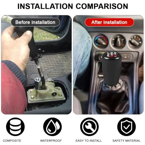 Universal Racing Manual 5 Speed Gear Shift Knob Shifter w/Adaptors M8 M10 M12