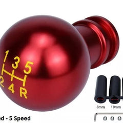 5 Speed Round Ball Gear Shift Knob Stick Universal Manual Aluminum Shifter