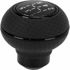 5 Speed Shifter Knob Ball Transmission Handle Car PU Leather Gear Stick Knob for Most Manual Automotive Vehicles -Silver