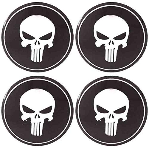 4pcs Punish Car Wheel Center Hub Cap Caps Badge Sticker Decal 60mm