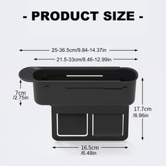 Car Seat Gap Filler Multifunctional Seat Side Seam Filler, Seat Side Storage Box With Hook Function