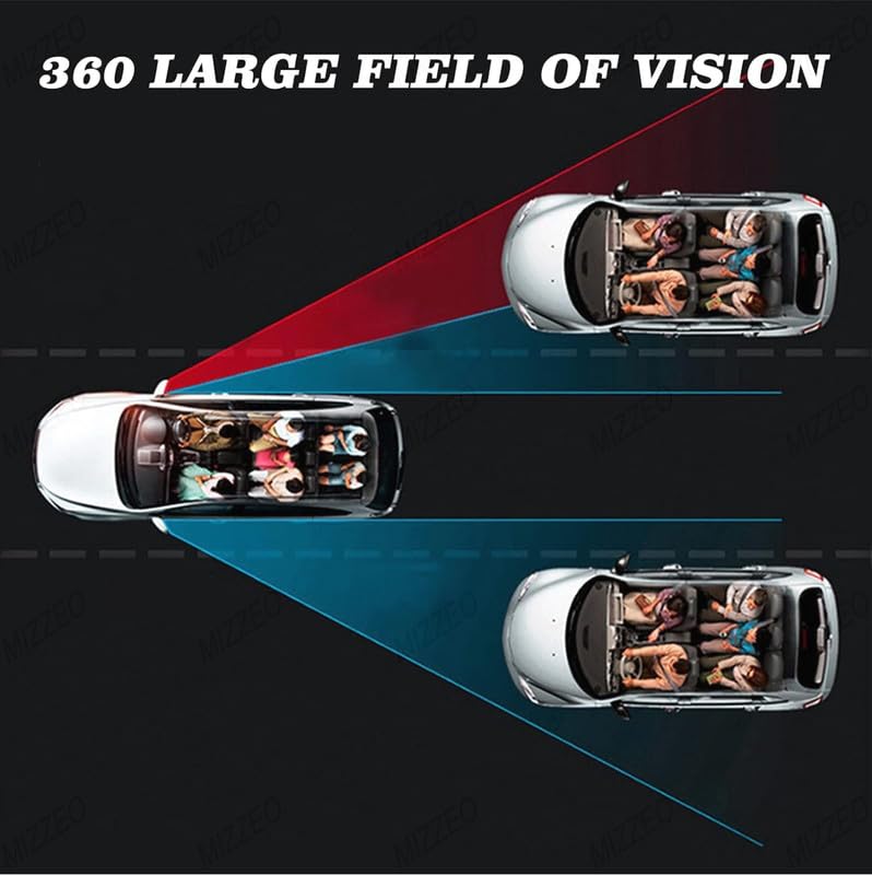 2pcs 3R-028 Car Rear View Blind Spot Parking Mirror Adjustable 360 Degree Wide Angle, Rear View Mirror Mounted Type