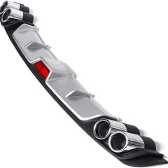 Universal Car Rear Bumper Lip Diffuser Spoiler 4 Holes Exhaust Pipe Decoration