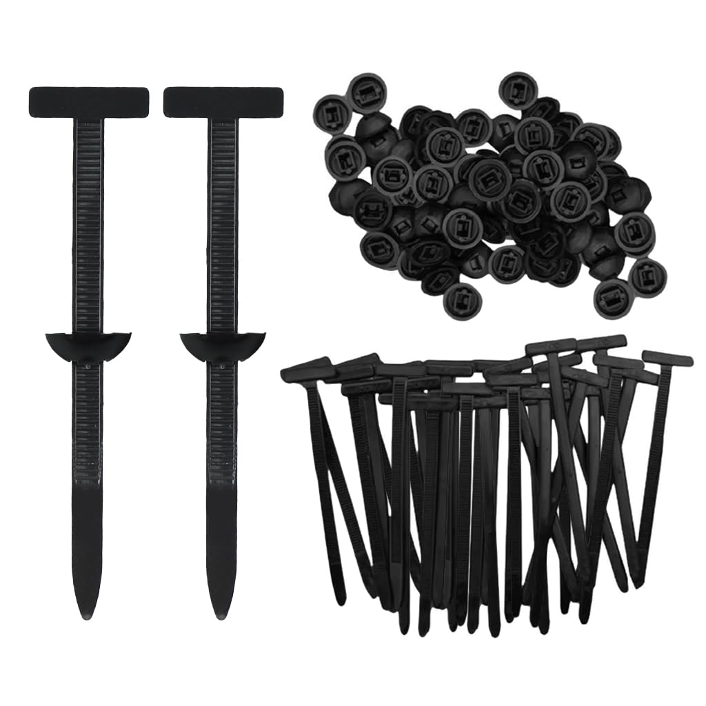 100Pcs Nylon Self Locking Cable Tie Automotive Panel Retainer Ties T-T ...